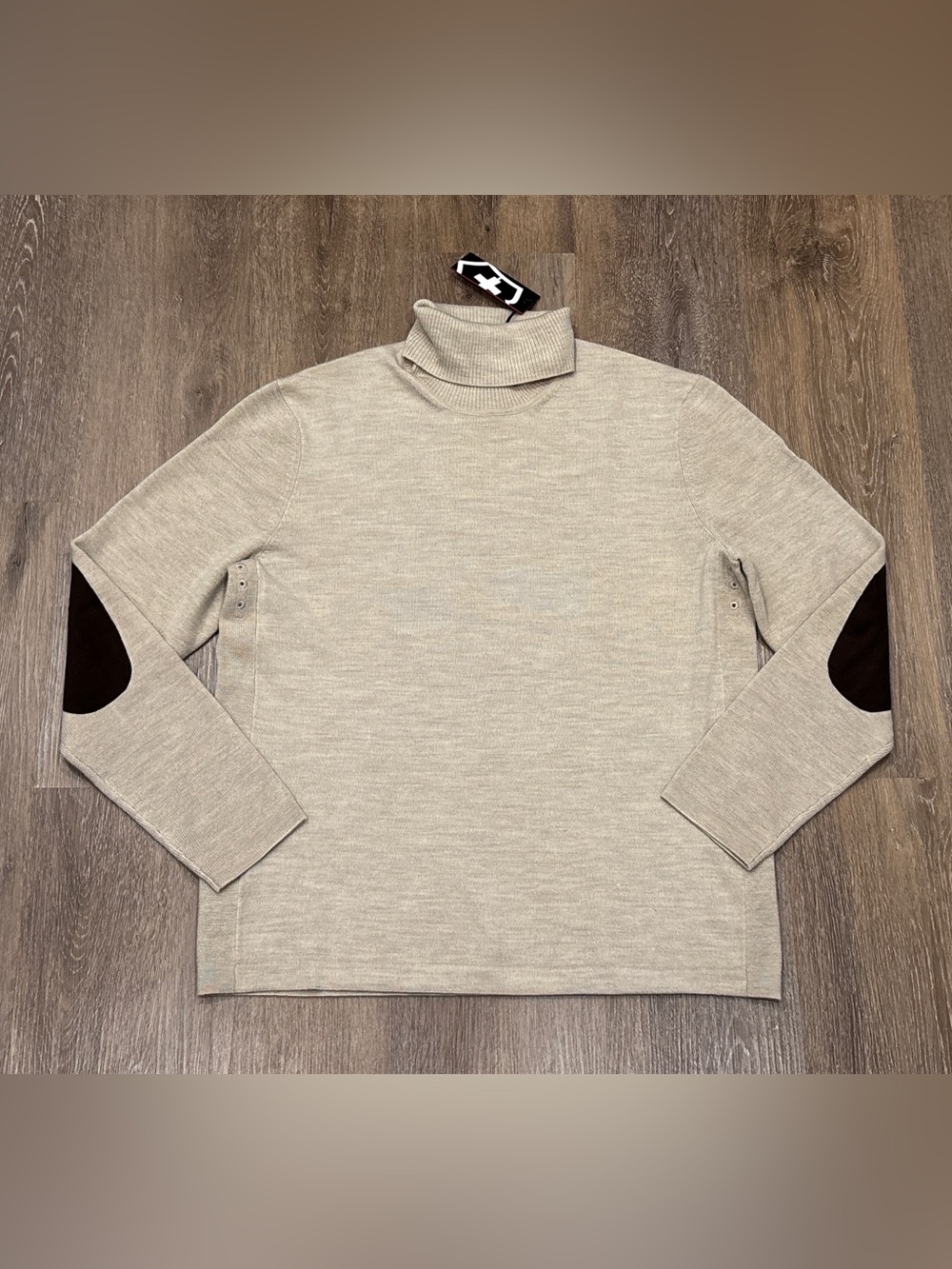 Victorinox Swiss Army 100% Merino Wool Turtleneck Sweater Elbow Patches XL NEW